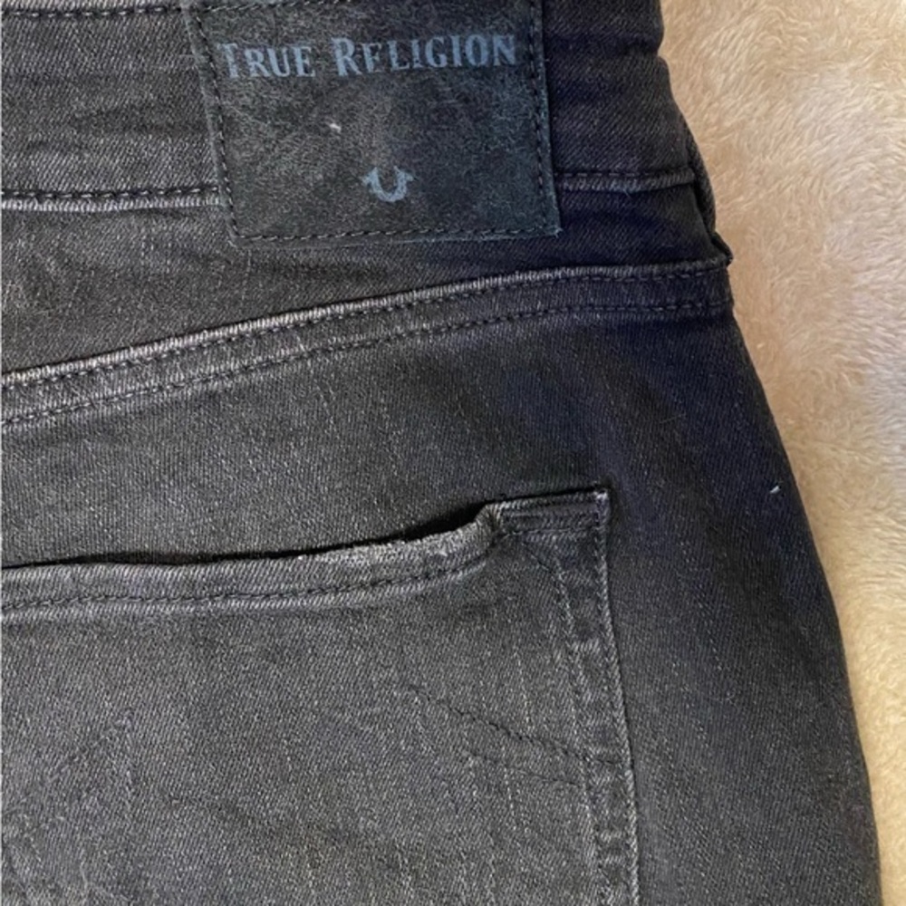 TRUE RELIGION JENNIE BLACK DENIM CURVY SKINNY JEAN‎ WOMENS SIZE 31 - Picture 6 of 10